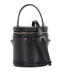 Cannes Cylinder Bag, Epi, Black, NFC, S/L/K, 3*